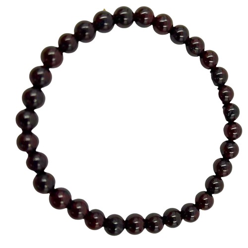 6mm garnet bead bracelet - 6mm,