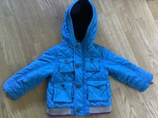 Ted Baker Baby Boys Blue Hooded Coat Age 18-24 Months 