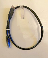 0.5 metre Black Cat 6 LAN Ethernet Cable. RJ-45. Patch Lead Fast Net Router - PC
