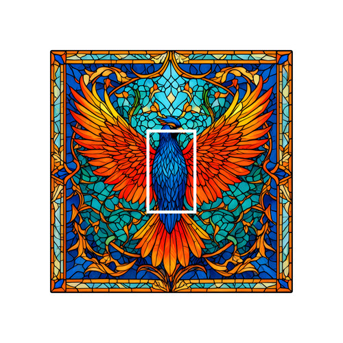 Phoenix wild bird - bird, stained