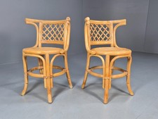2 Vintage 1980s Wicker Dining Chairs Retro EB9204 VBER