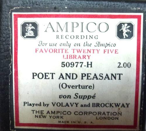 Ampico reproducing roll - reproducing,