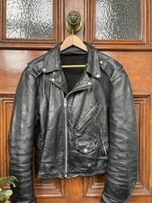 Vtg 60s Schott Perfecto Horsehide Leather Jacket 48