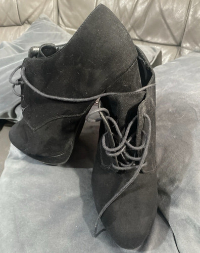 New look wide fit black - wide, suede