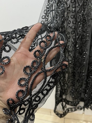 Victorian black sheer mesh - sheer,