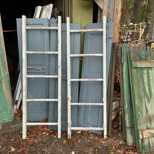 Vintage wood ladder aprox 5 - wood,