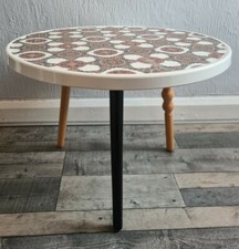 Baci Milano Patterned Round Tripod Side Table
