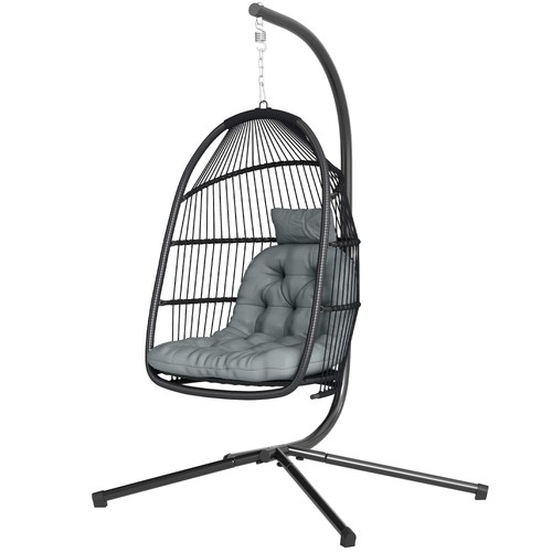 Outsunny rattan hanging egg - rattan,