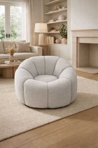 Buff boucle fabric modern - boucle,