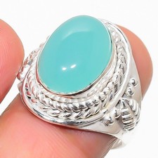 Aqua Chalcedony Gemstone 925