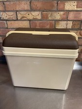Vintage Curver Cooler Ice Box Brown Patterned Retro Camping VW Fishing Picnics