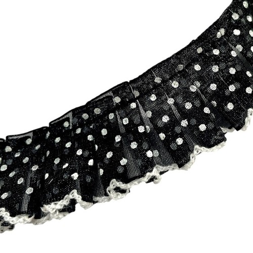 Yards black gathered lace - yards,