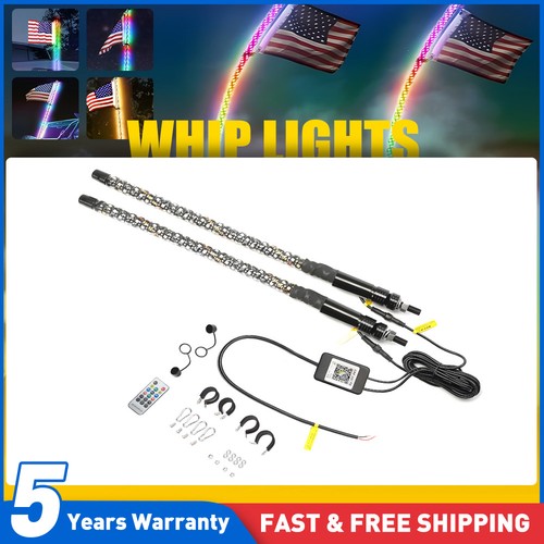3ft led flagpole antenna - flagpole, 2x