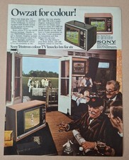 Sony Trinitron TV Original UK Press Advert  1972