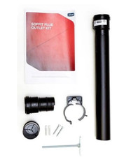Ideal Logic+ & Vogue Boiler Soffit Flue Outlet Kit 60/100mm Black 211302 BNIB