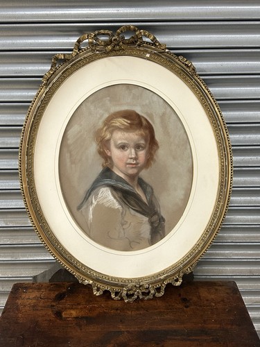 Antique early victorian pastel - antique,