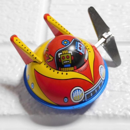 Vintage japanese tin toy - tin, ufo