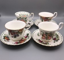 4  x Royal Albert Tea Cups And Saucers Covent Garden Fruit Series Mix And Match