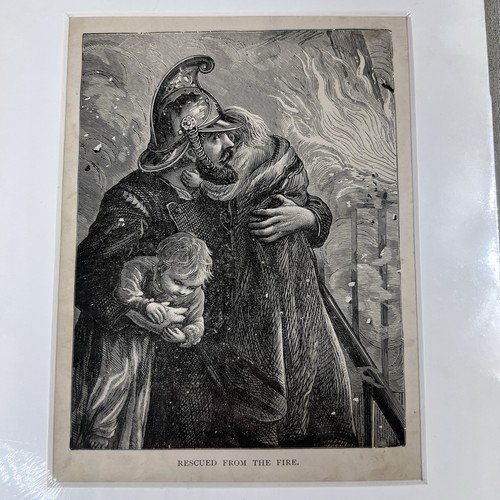 Old vintage antique print - old,
