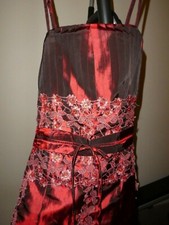 Burgundy party Casual Midi Evening ladies dress Donna Bella size M