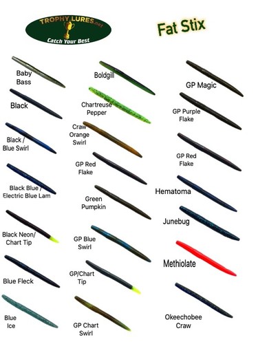 Trophy lures fat stix - trophy, 5"
