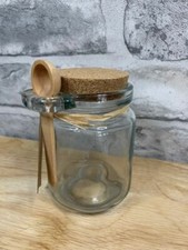 Glass storage jar with cork - glass,
