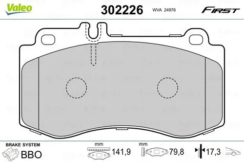 Brake pads front - brake, axle