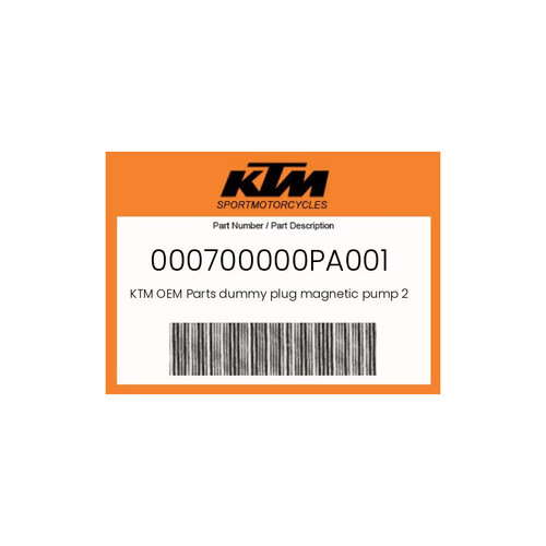 Ktm genuine dummy plug - dummy,