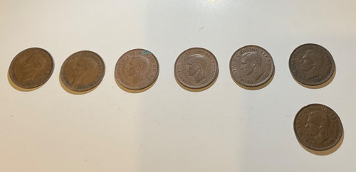Farthing coins job lot 1940 - job, lot:
