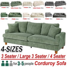 3/4 Seater Corduroy Sofa Jumbo