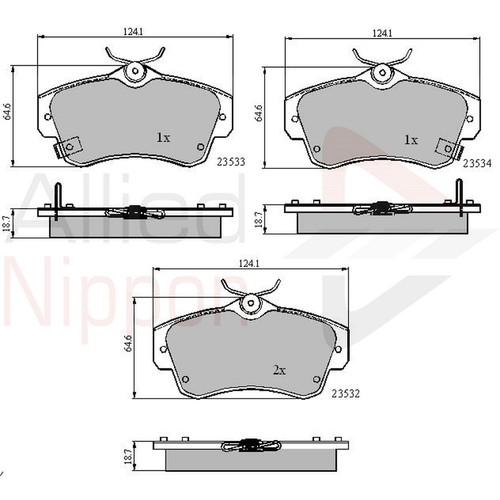 Brake pads set for chrysler - brake,