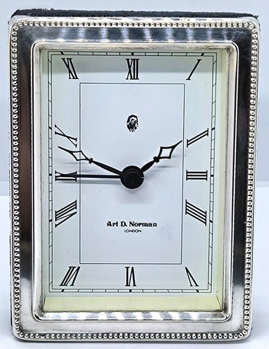 Sterling silver desk alarm - sterling,