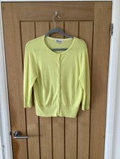 M&S petite ladies Cardigan size 14 chest 38 inch in lemon