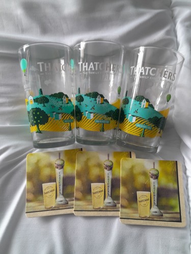 Thatchers pint glasses and - 3,