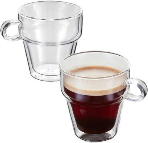 Double walled glass coffee - double,