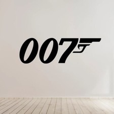 007 James Bond Vinyl Decal Sticker for Home, wall, décor, bar, café