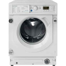Indesit BIWDIL75148 SUPER SILENT Built-in Washer Dryer, 7kg/5kg Wash/Dry, 1400