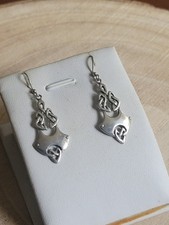 VINTAGE HALLMARKED STERLING SILVER KIT HEATH ARTS & CRAFTS STYLE CELTIC EARRINGS