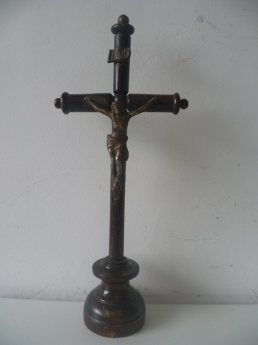 Antique wooden cross - an,
