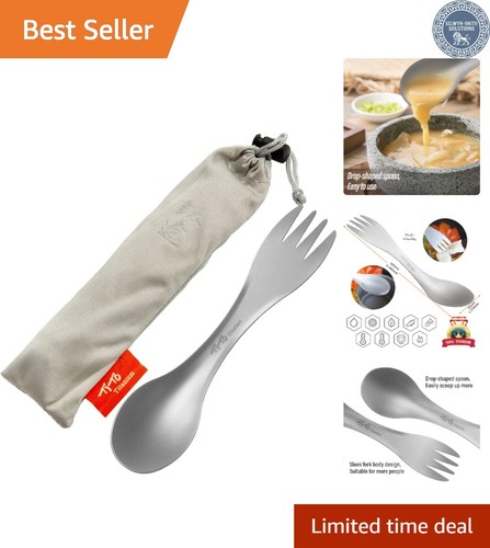 Compact titanium spork set - compact,