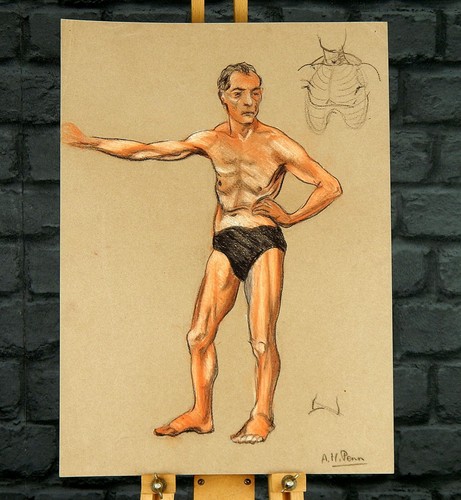 Vintage 1930s art deco artist - art,
