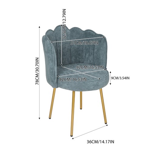 Chenille shell back dining - shell,