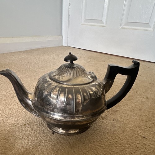 Silver plate teapot tea coffee - silver,