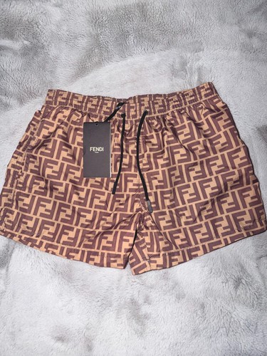 Fendi men logo print swim - logo,