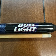 BUD Light Two Piece Logo Beer Pool Cue Stick 57" 19.5oz Vintage 1998 - Used