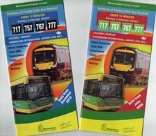 Warwickshire bus timetable leaflets x 4