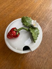 Vintage Ceramic Strawberry Jam Pot