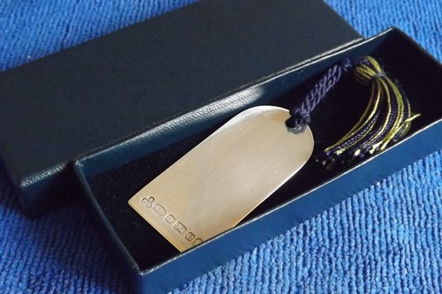Sterling silver bookmark with