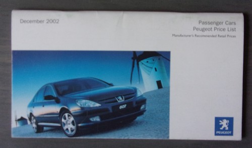 Peugeot range orig 2003 mkt - range, uk