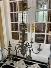 Brass Flemish 6 Arm Chandelier Antique H105cm W72cm